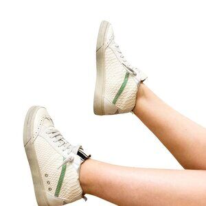 NEW SHUSHOP Riley High Top Sneakers bone snake for women 253